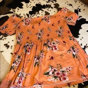 Off the shoulder floral top